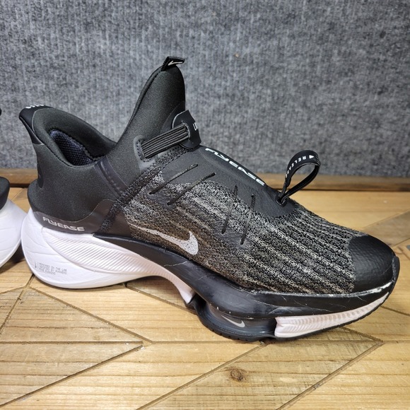 Nike Air Zoom Tempo NEXT% Flyease Mens 8.5  Black White CV1889-005 Running Shoes - Picture 5 of 13